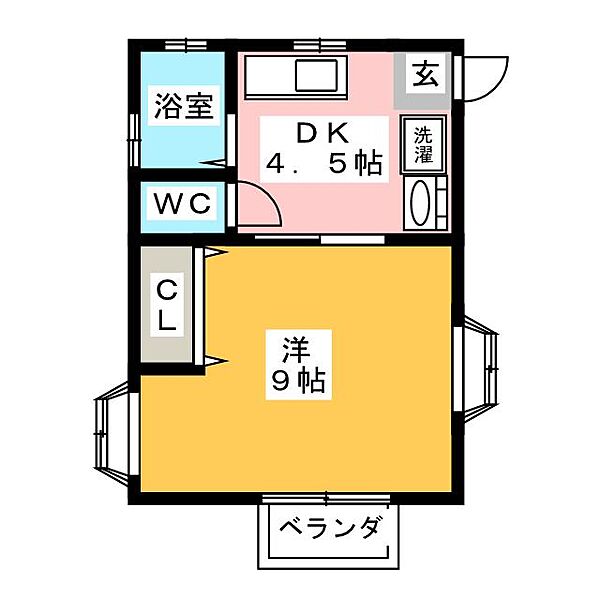 ミユキハイツIII ｜群馬県高崎市綿貫町(賃貸アパート1DK・1階・27.95㎡)の写真 その2