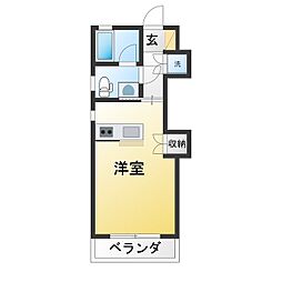 ウェーブHAMAJIRI ワンルームの間取図画像
