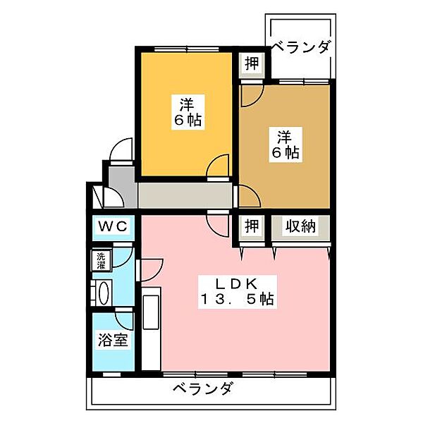 コモドカーサ朝日 ｜埼玉県本庄市朝日町２丁目(賃貸マンション2LDK・1階・53.13㎡)の写真 その2