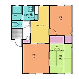 プランドール 3DKの間取図画像