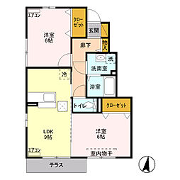 CasaPasso 2LDKの間取図画像