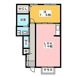 暁清館 1LDKの間取図画像