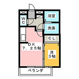 エピナールE 1DKの間取図画像