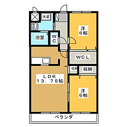 AvenirCiel 2LDKの間取図画像