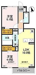 ISHIKAWA HILLS X 2LDKの間取図画像