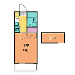 ベルトピア伊勢崎2 1Kの間取図画像