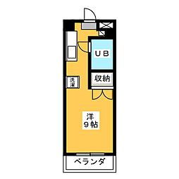 セントラルハイツ ワンルームの間取図画像
