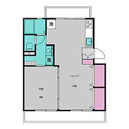 藤和新横浜コープ 1LDKの間取図画像