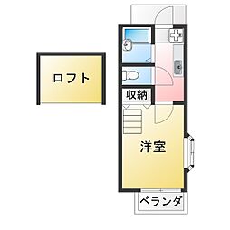サンヴェール長嶋 1Kの間取図画像