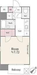アルテーヌ新横浜 1Kの間取図画像