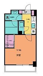 CREDO新横浜 ワンルームの間取図画像