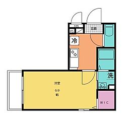 サンハイツパート11 1Kの間取図画像