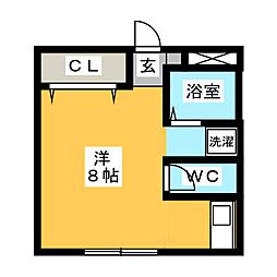 メゾニティー白井 ワンルームの間取図画像
