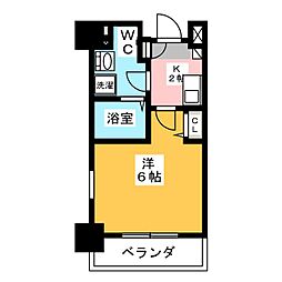 グリフィン新横浜・弐番館 1Kの間取図画像