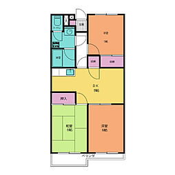 ハイムサンライズ 3階3DKの間取り