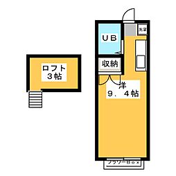 ヒルサイド向ヶ丘1 ワンルームの間取図画像