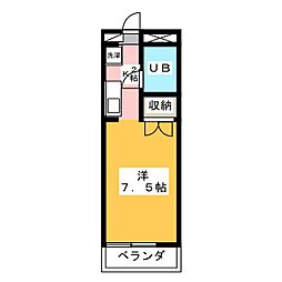 ROSEHURST ワンルームの間取図画像