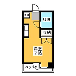 グランドゥール登戸 ワンルームの間取図画像