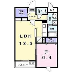 ライルヴィラ 1LDKの間取図画像