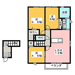 ライスフィールドハピネスA 3LDKの間取図画像