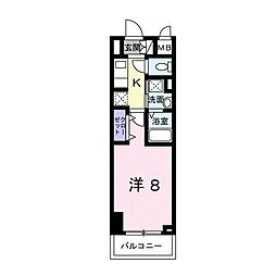 スアヴィス平塚八千代 1Kの間取図画像
