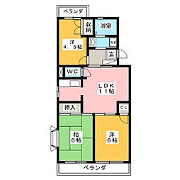 グレイスコート 3LDKの間取図画像