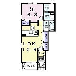 スプランドゥール 1LDKの間取図画像