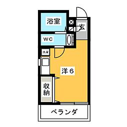 バーン・栄 ワンルームの間取図画像