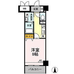 メゾン・ド・シルキー 1Kの間取図画像