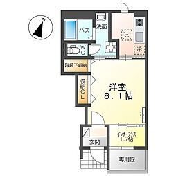 コーポときわぎ 1Kの間取図画像