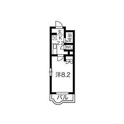 エトワール 1Kの間取図画像