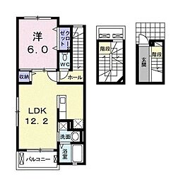 アクアパエーゼ 1LDKの間取図画像