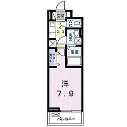 サンメリー・辻鴨宮 1Kの間取図画像