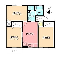 クレールC 3DKの間取図画像