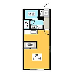 ボタニカアパルトマン1 ワンルームの間取図画像
