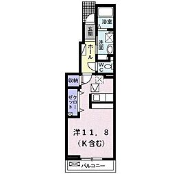 グランデマーレ ワンルームの間取図画像