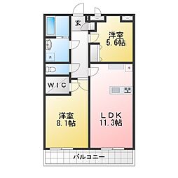 リブリ・淵野辺III 2LDKの間取図画像