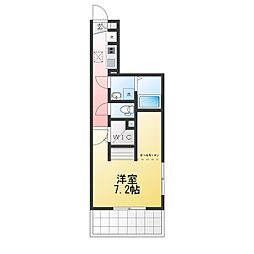 ブランミュール町田 1Kの間取図画像