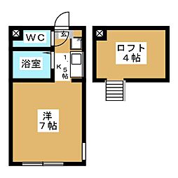 ロッシェル町田 ワンルームの間取図画像