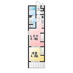リブリ・フェリス鹿島 1LDKの間取図画像
