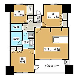 KDXレジデンス町田 3LDKの間取図画像