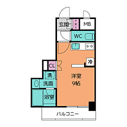 JMFResidence町田 ワンルームの間取図画像