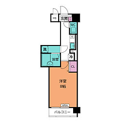 イーストガーデンリバーサイド町田 1Kの間取図画像