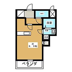JMFResidence町田 ワンルームの間取図画像