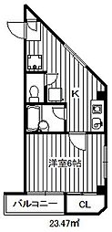 センチュリーパレス小茂根 1Kの間取図画像