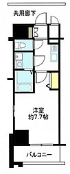 エスリード栄ル・クール 1Kの間取図画像