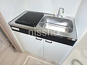 IHコンロ1口付キッチン♪　※建築中写真
