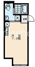 トリアス・アクシス府中本町 ワンルームの間取図画像