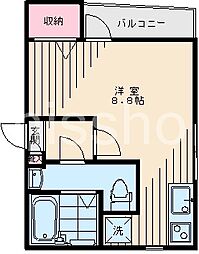 ピアコートTM中村橋弐番館 ワンルームの間取図画像