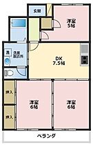 グレスコート佐賀壱番館 302 ｜ 佐賀県佐賀市八戸2丁目7-11（賃貸マンション3DK・3階・57.05㎡） その2